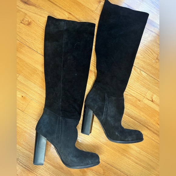 Sam Edelman Victoria Tall Suede Black Knee High Boot size 9. - Picture 3 of 11